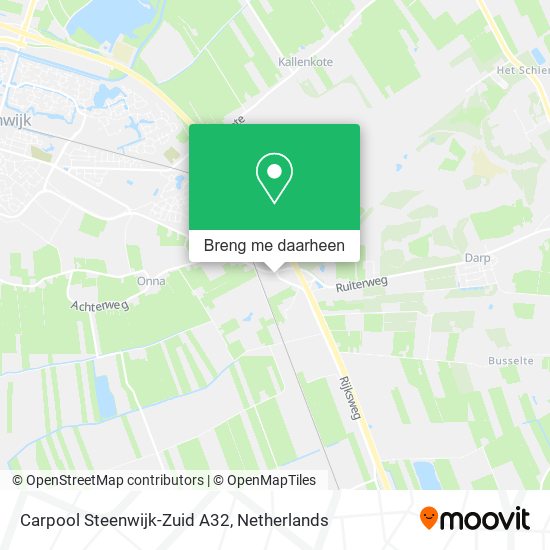 Carpool Steenwijk-Zuid A32 kaart