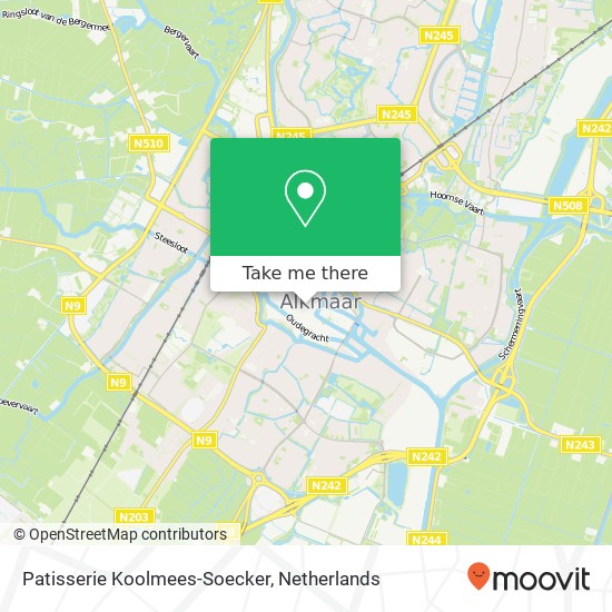 Patisserie Koolmees-Soecker, Langestraat 39 kaart