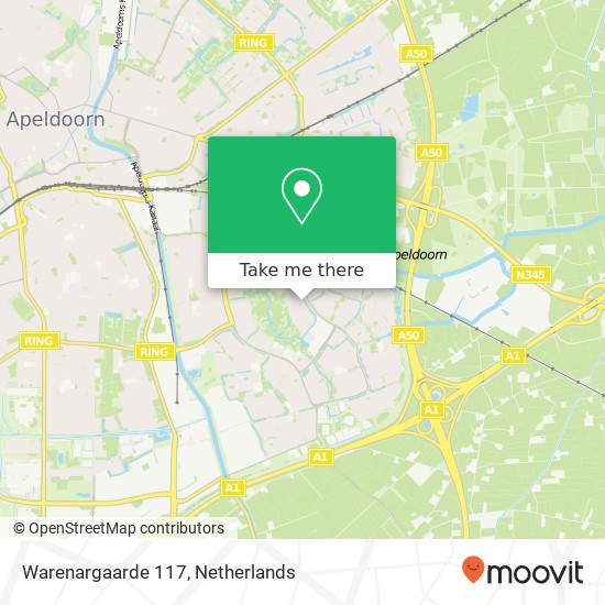 Warenargaarde 117, 7329 GB Apeldoorn kaart