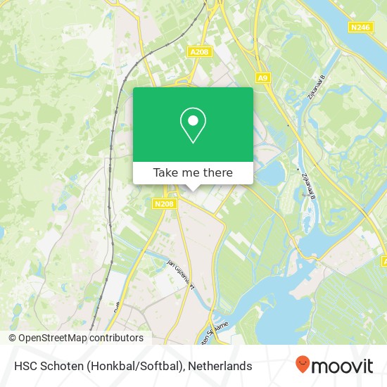 HSC Schoten (Honkbal / Softbal), Van der Aartweg kaart