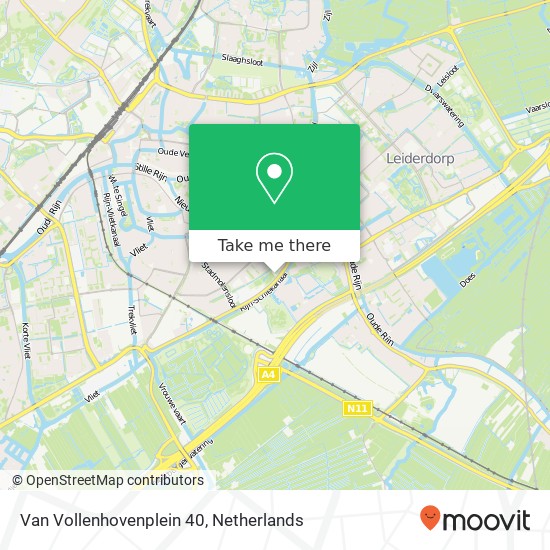Van Vollenhovenplein 40, 2313 EB Leiden kaart