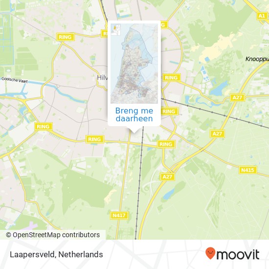 Laapersveld, 1213 VC Hilversum kaart
