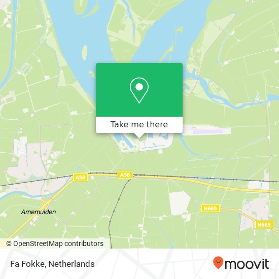 Fa Fokke, Muidenweg 3 kaart