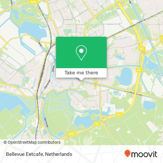 Bellevue Eetcafe, Zuid Willemsvaart 585 kaart