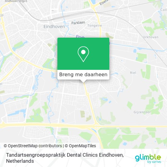 Tandartsengroepspraktijk Dental Clinics Eindhoven kaart