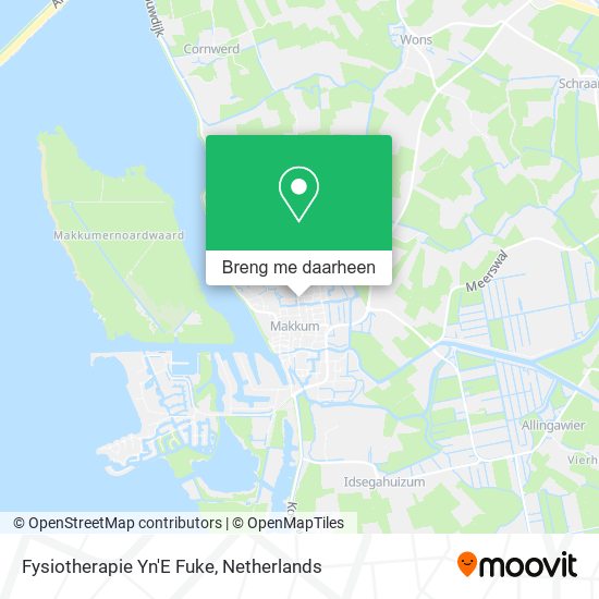 Fysiotherapie Yn'E Fuke kaart