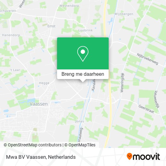 Mwa BV Vaassen, Talhoutweg 19 kaart