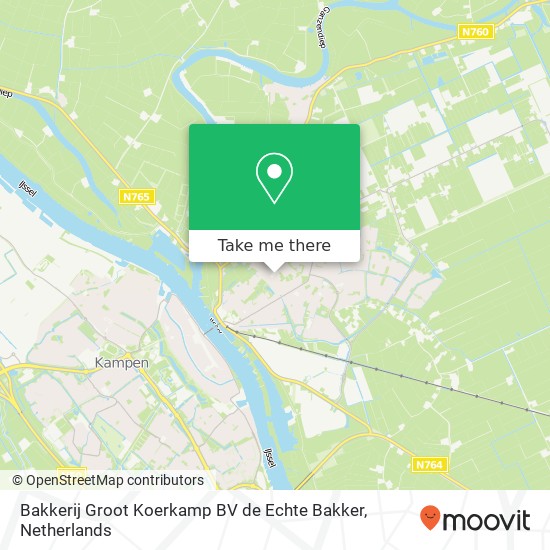 Bakkerij Groot Koerkamp BV de Echte Bakker, Hogehuisstraat 9 kaart