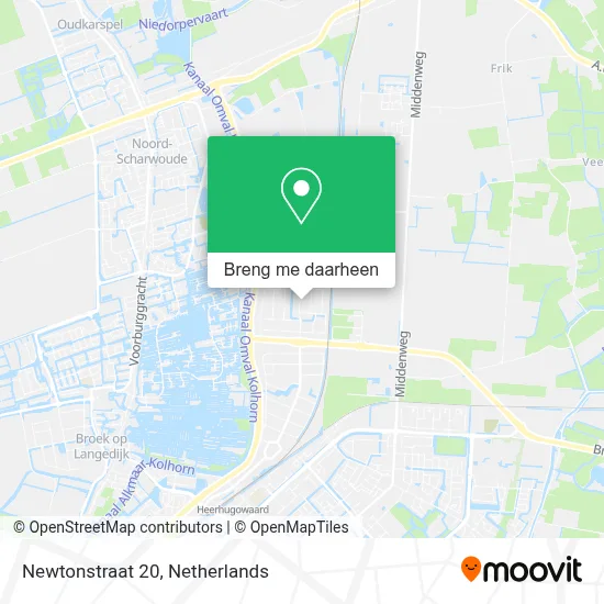 Newtonstraat 20 kaart