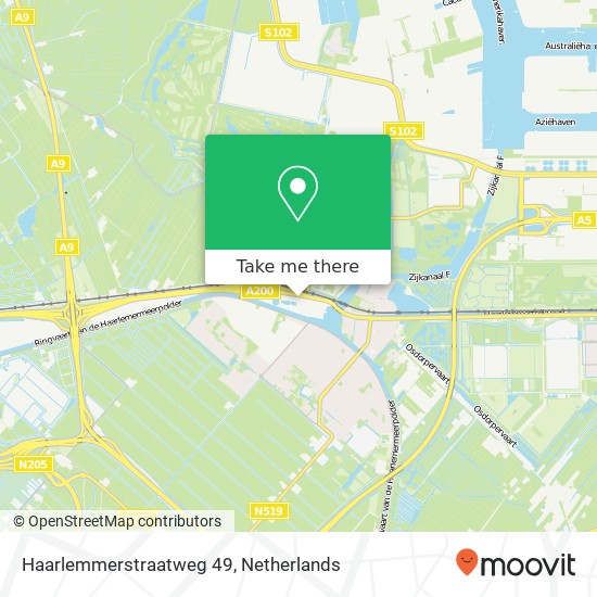 Haarlemmerstraatweg 49, 1165 MJ Halfweg kaart