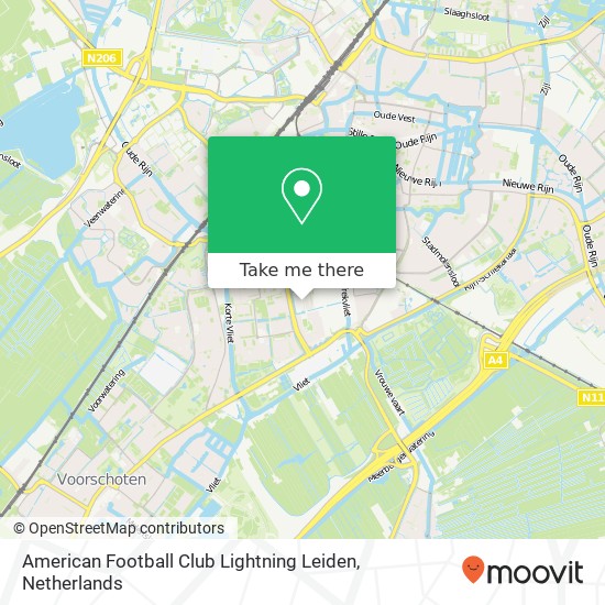 American Football Club Lightning Leiden, Montgomerystraat 50A kaart