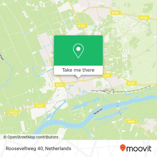 Rooseveltweg 40, 6707 GS Wageningen kaart