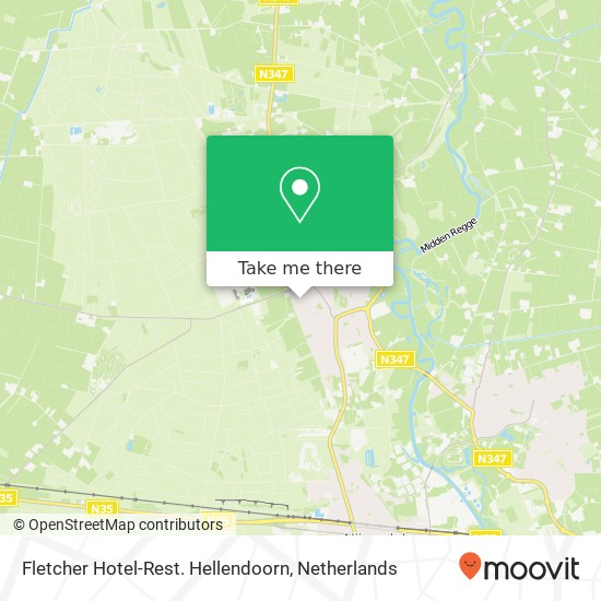 Fletcher Hotel-Rest. Hellendoorn, Johanna van Burenstraat 9 kaart