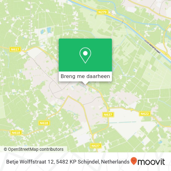 Betje Wolffstraat 12, 5482 KP Schijndel kaart