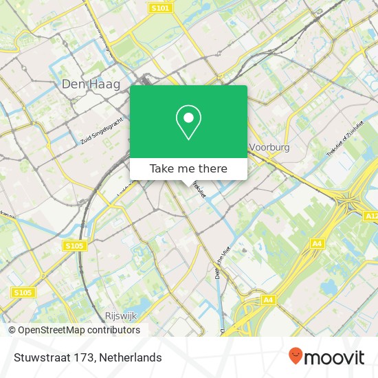 Stuwstraat 173, 2516 TE Den Haag kaart
