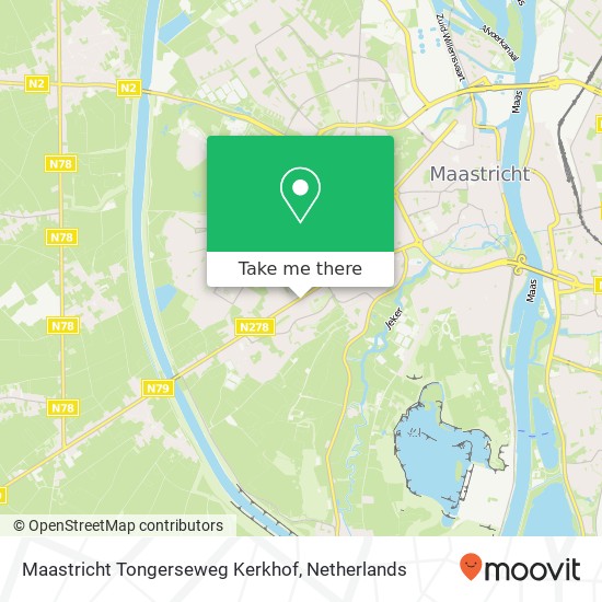 Maastricht Tongerseweg Kerkhof kaart