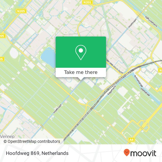 Hoofdweg 869, 2131 MB Hoofddorp kaart