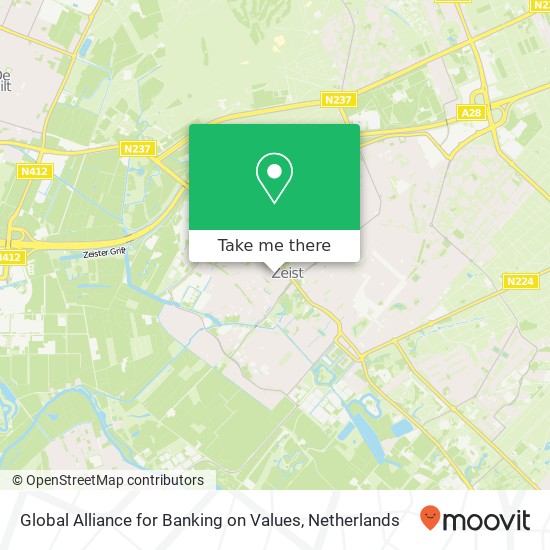 Global Alliance for Banking on Values, Nieuweroordweg 1 kaart