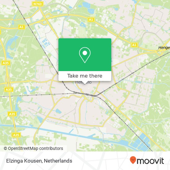 Elzinga Kousen, Enschedesestraat 8 kaart