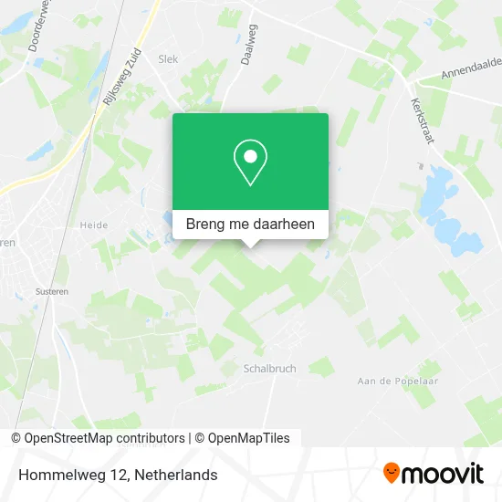Hommelweg 12 kaart