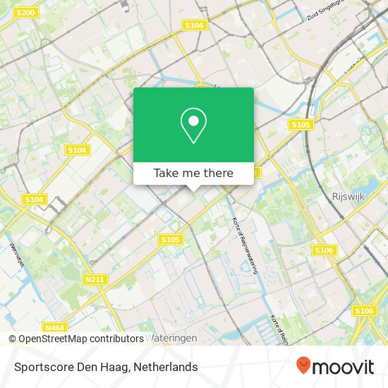 Sportscore Den Haag, Leyweg 1242 kaart