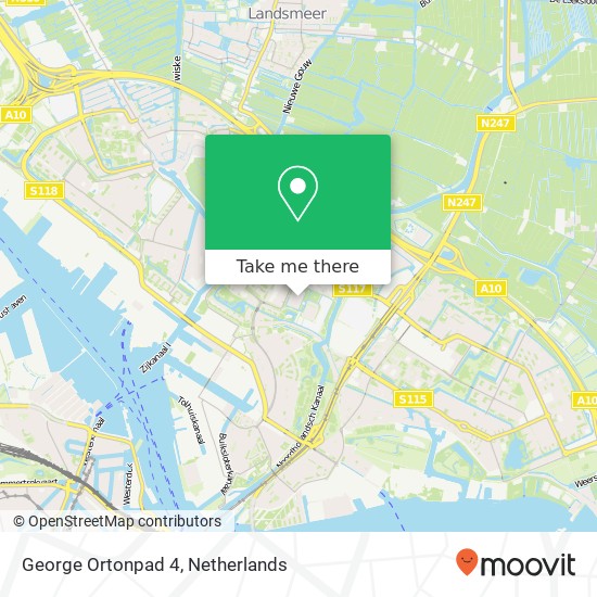 George Ortonpad 4, 1034 WN Amsterdam kaart