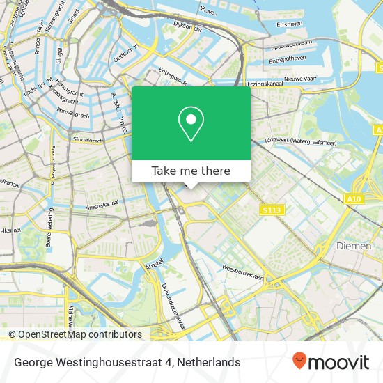 George Westinghousestraat 4, 1097 BA Amsterdam kaart