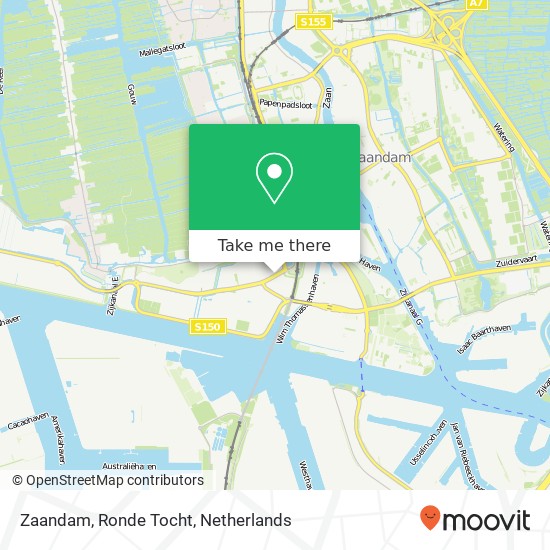 Zaandam, Ronde Tocht kaart