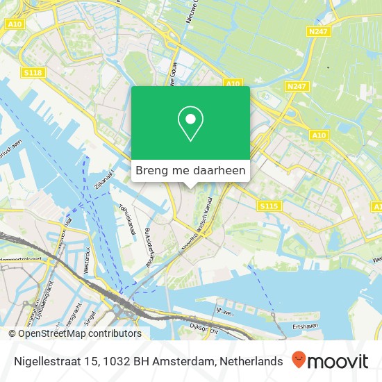 Nigellestraat 15, 1032 BH Amsterdam kaart