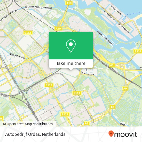 Autobedrijf Ordas, Volmerstraat kaart