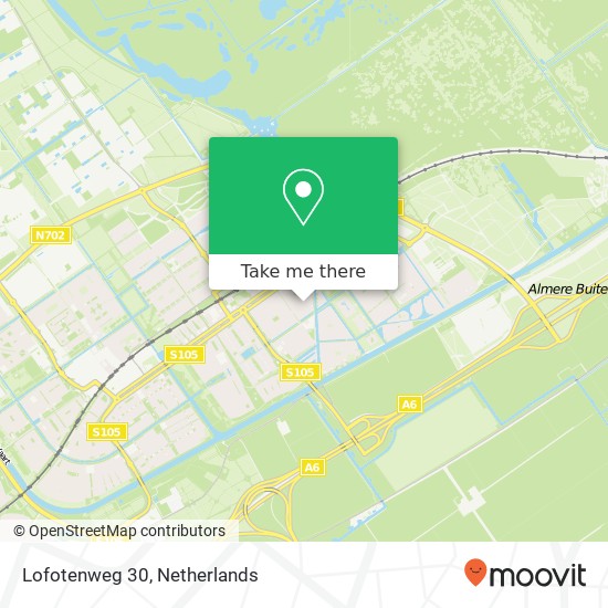 Lofotenweg 30, 1339 SX Almere-Buiten kaart