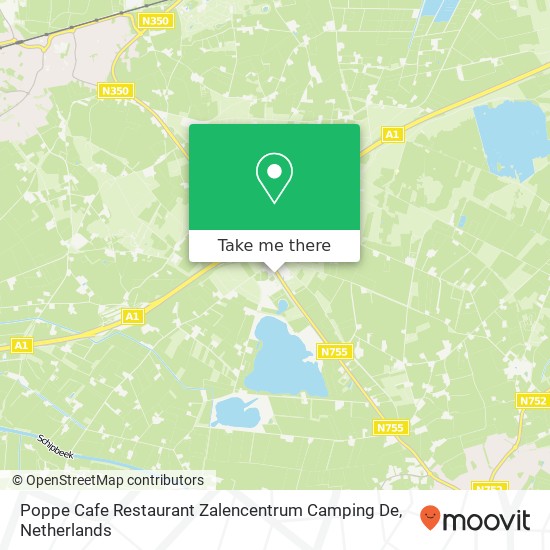 Poppe Cafe Restaurant Zalencentrum Camping De, Holterweg 23 kaart