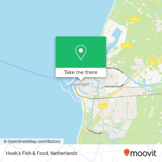 Hoek's Fish & Food, Waddenpromenade 3 kaart