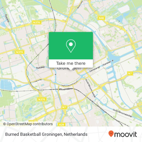 Burned Basketball Groningen, Oosterstraat 14 kaart