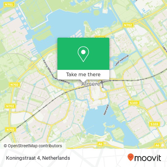 Koningstraat 4, 1312 AG Almere-Stad kaart