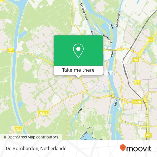 De Bombardon, Sint Annalaan 7 6214 AA Maastricht kaart
