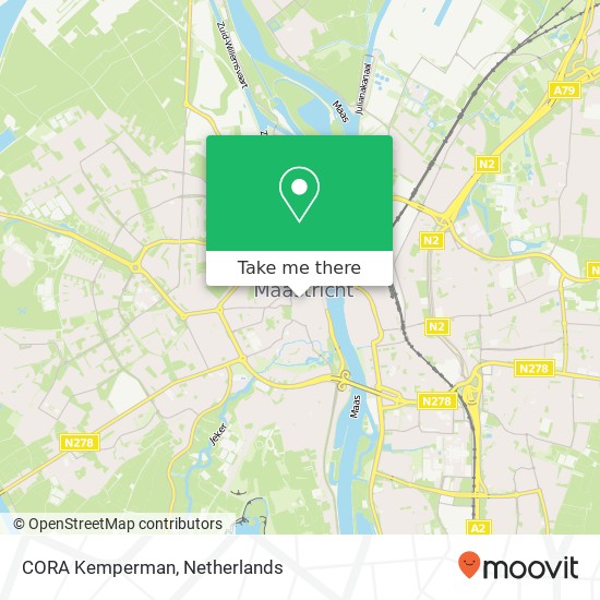 CORA Kemperman, Spilstraat 8 6211 CP Maastricht kaart