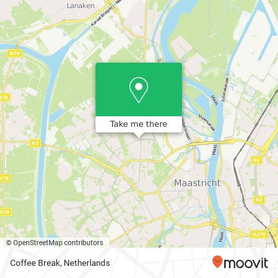 Coffee Break, Clavecymbelstraat 8 6217 CT Maastricht kaart