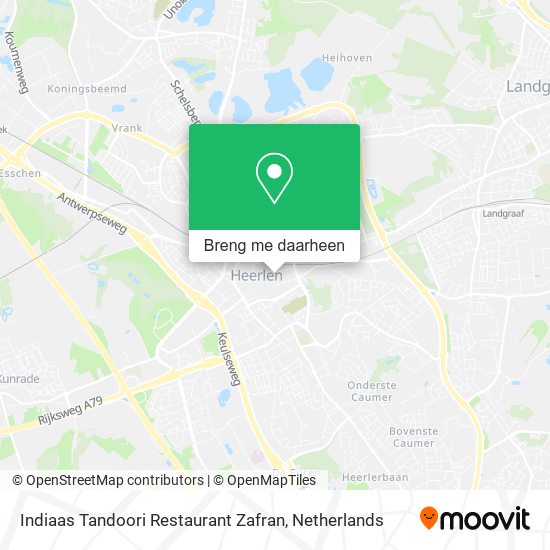 Indiaas Tandoori Restaurant Zafran kaart