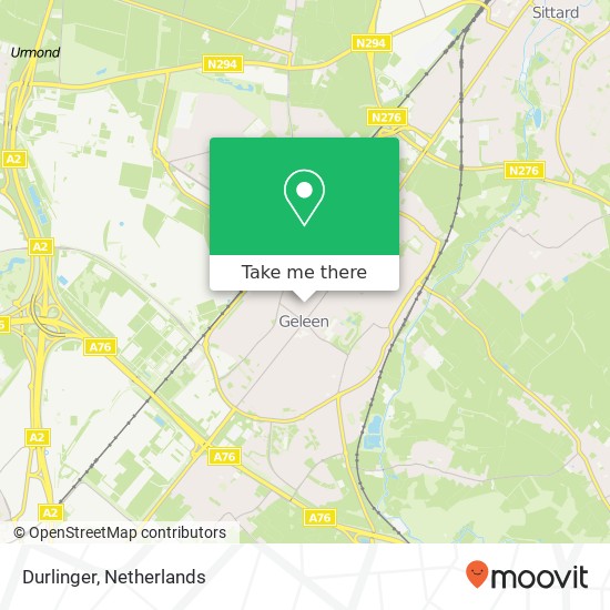 Durlinger, Raadhuisstraat 8 6161 GC Sittard-Geleen kaart