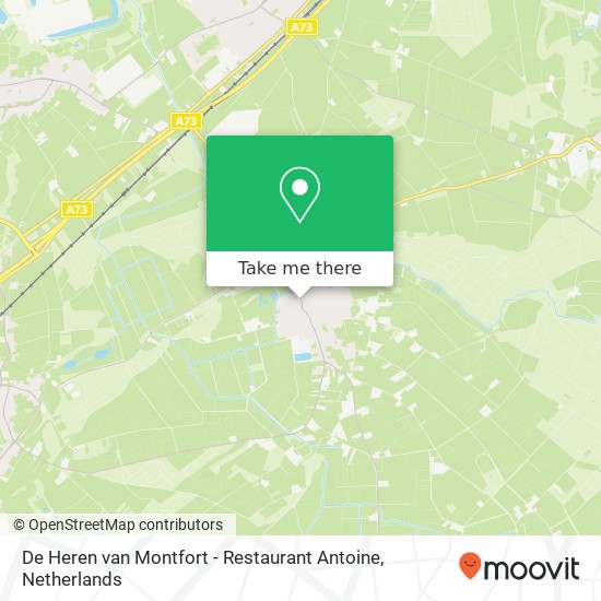 De Heren van Montfort - Restaurant Antoine, Markt 2A 6065 AW Montfort kaart