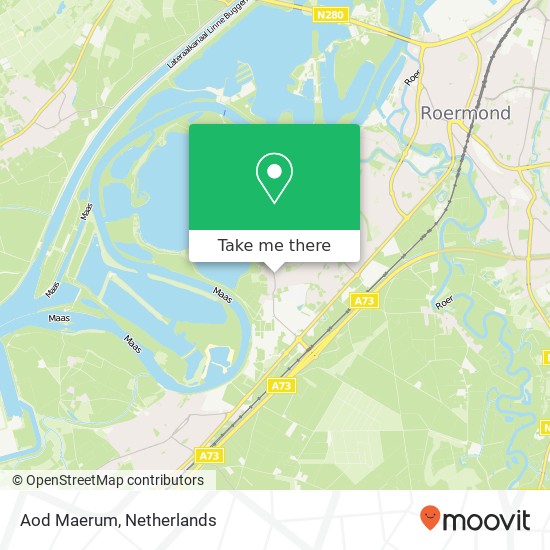 Aod Maerum, Molenweg 69 6049 GB Roermond kaart
