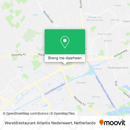 Wereldrestaurant Atlantis Nederweert kaart