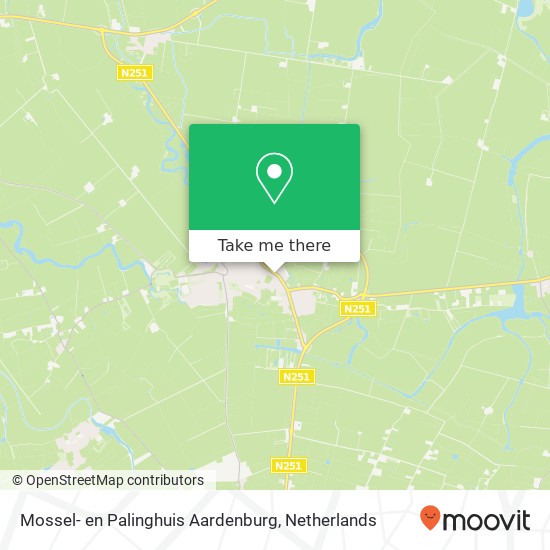 Mossel- en Palinghuis Aardenburg, Markt 25 4527 CN Aardenburg kaart