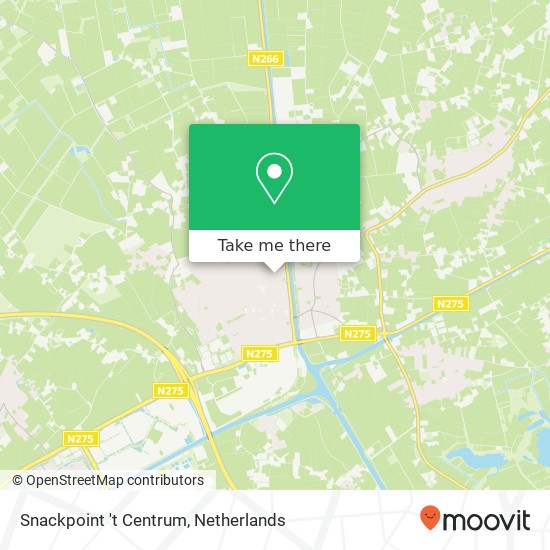 Snackpoint 't Centrum, Moesemanstraat 17 6031 CC Nederweert kaart