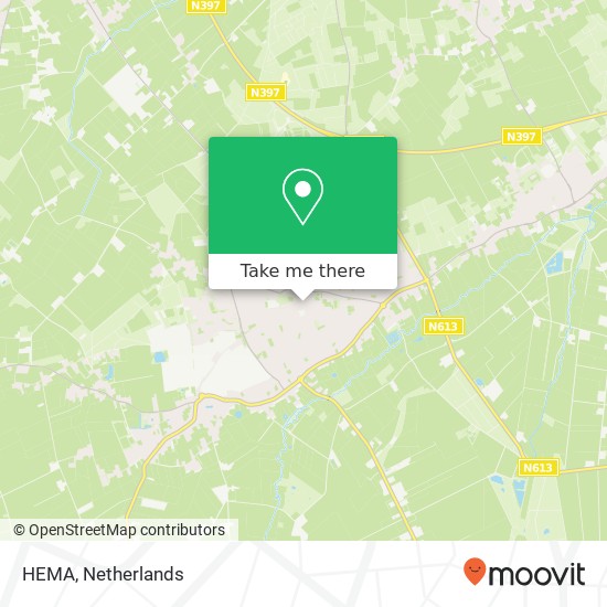 HEMA, Hof 36 5571 CC Bergeijk kaart