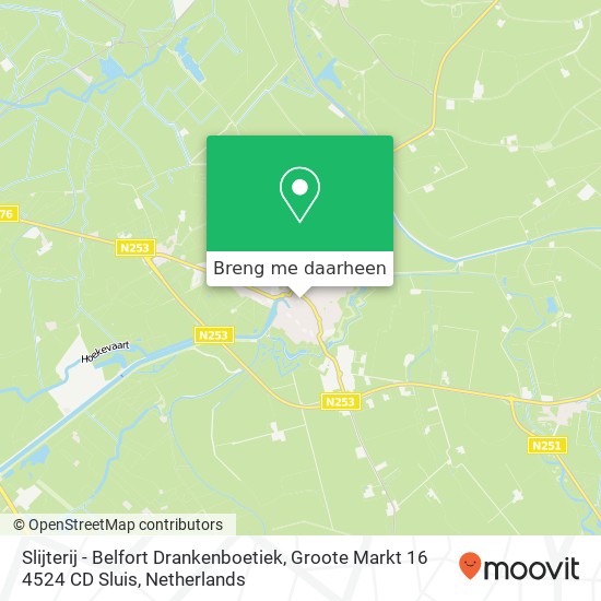 Slijterij - Belfort Drankenboetiek, Groote Markt 16 4524 CD Sluis kaart