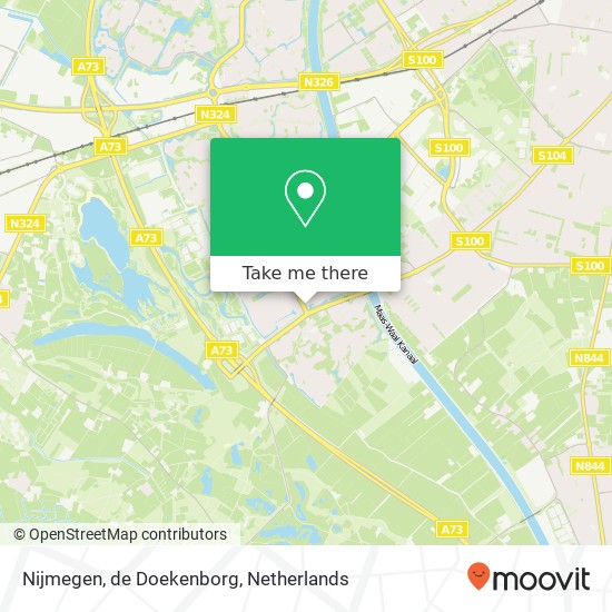 Nijmegen, de Doekenborg kaart