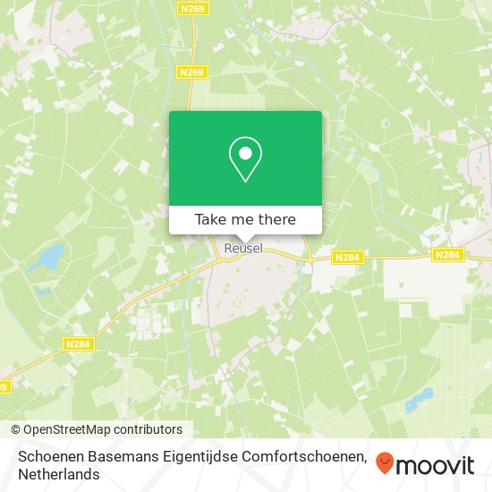 Schoenen Basemans Eigentijdse Comfortschoenen, Bakkerstraat 10 5541 VC Reusel kaart