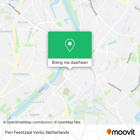 Peri Feestzaal Venlo kaart